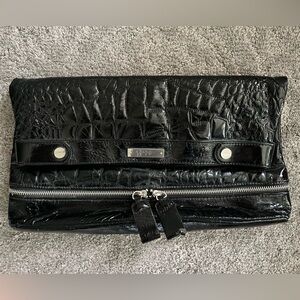 Jessica Simpson oversized faux croc clutch